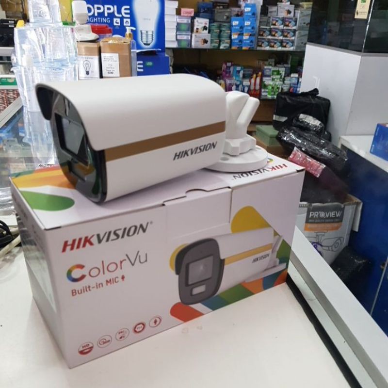 camera hikvision color vu + audio outdoor DS-2CE12DF3T-FS