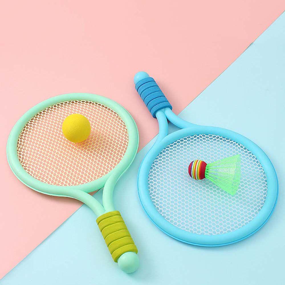 Set Raket Badminton / Tenis / Bulu Tangkis + Bola Lembut Untuk Anak / Orang Tua