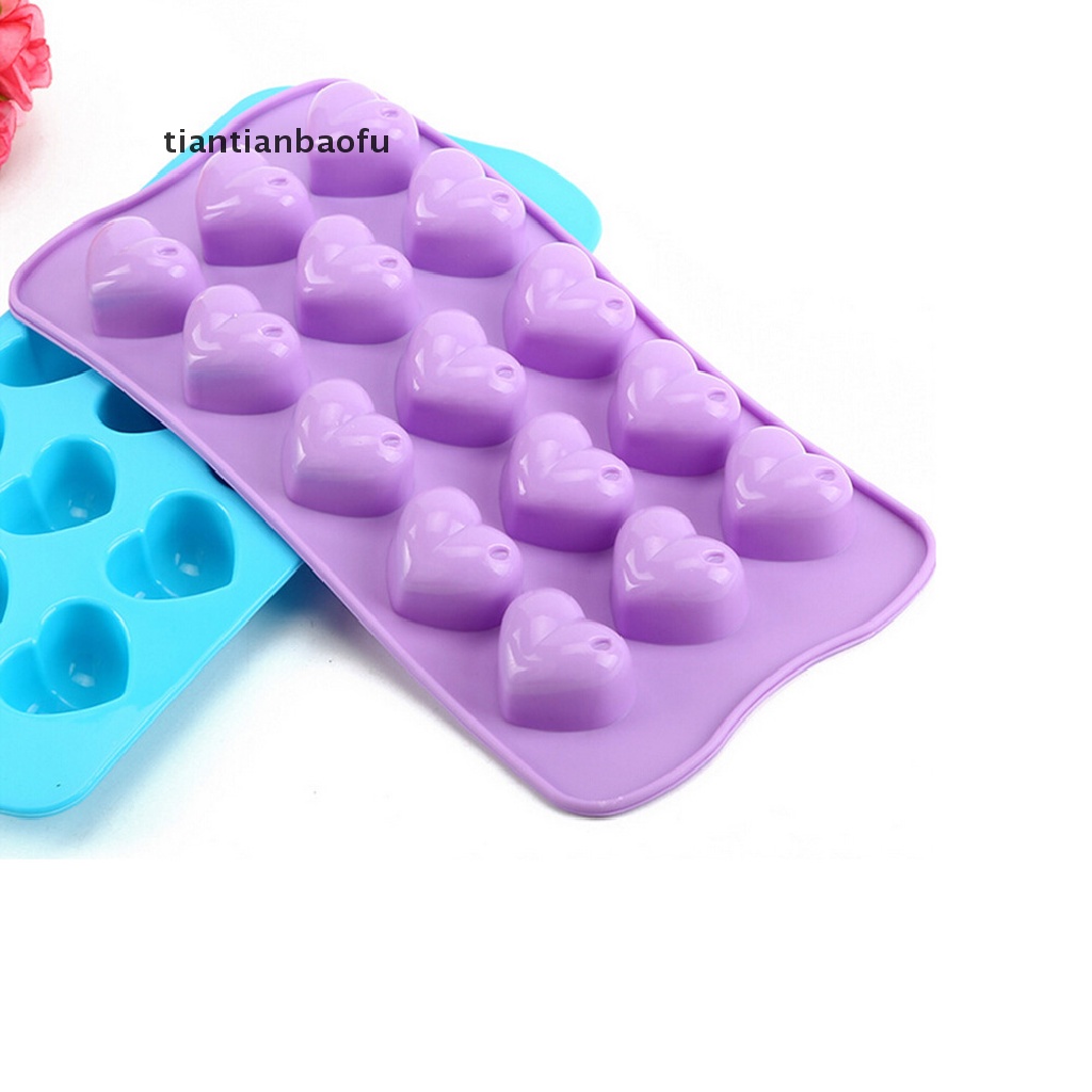 [tiantianbaofu] New Heart Silicone Fondant Mould Cake Candy Jelly Chocolate Muffin Baking Mold Boutique