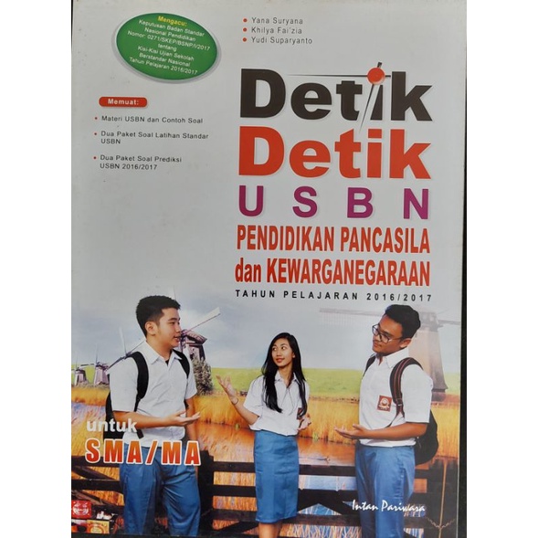 

Buku Detik Detik USBN PPKN SMA (2016/2017). bahan pengayaan Ujian Sekolah. terbitan Intan Pariwara..