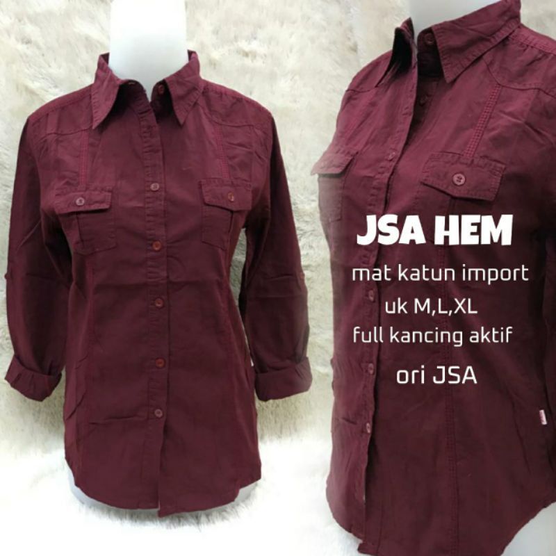 KEMEJA POLOS JSA/KEMEJA KULIAH/KEMEJA KERJA ORY JSA
