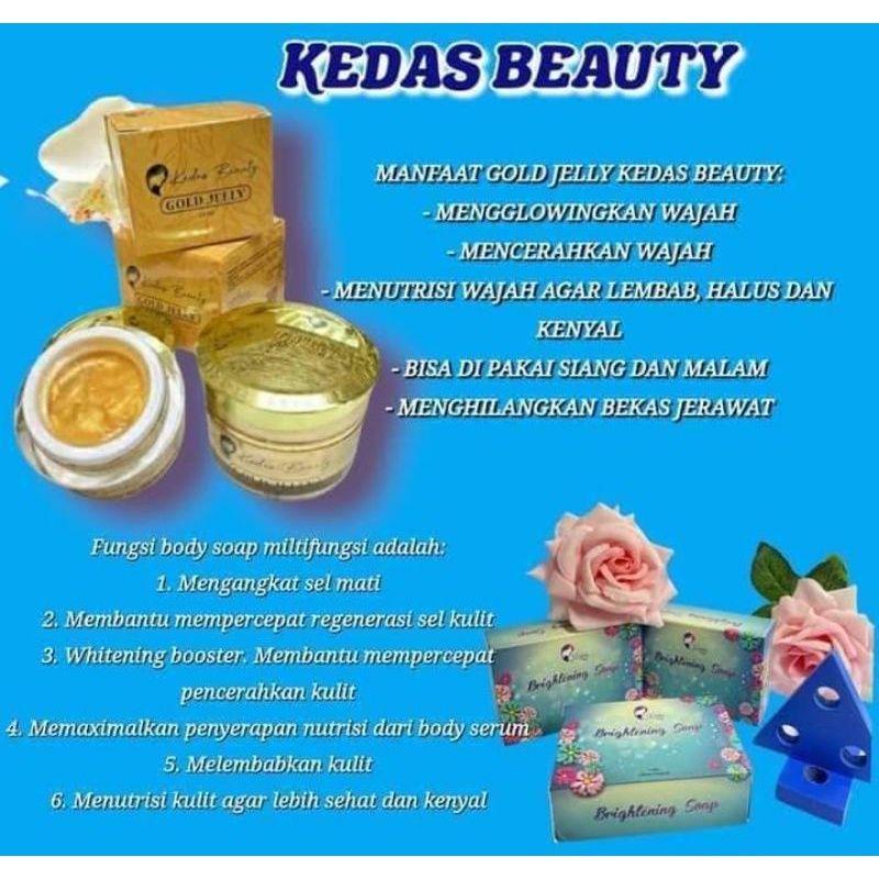 PAKET HEMAT GOLD JELLY + SABUN KEDAS BEAUTY 100% ORIGINAL By Kedas Beauty Palu