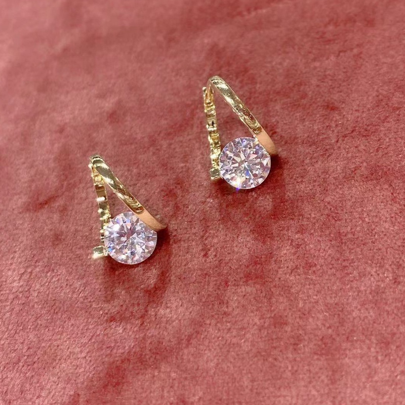 Anting Juntai Bentuk Water Drop Aksen Kristal Gaya Vintage Untuk Wanita