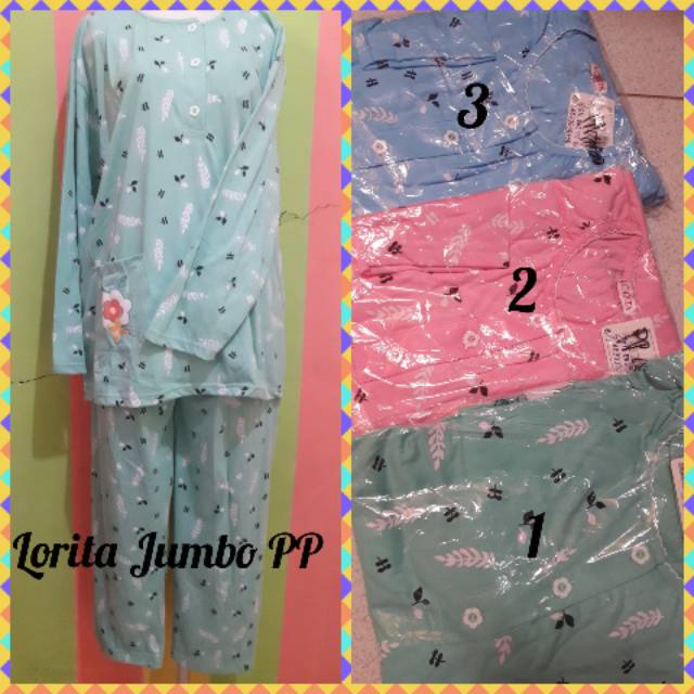 Baju tidur Babydoll Lorita Jumbo Print Bunga PP