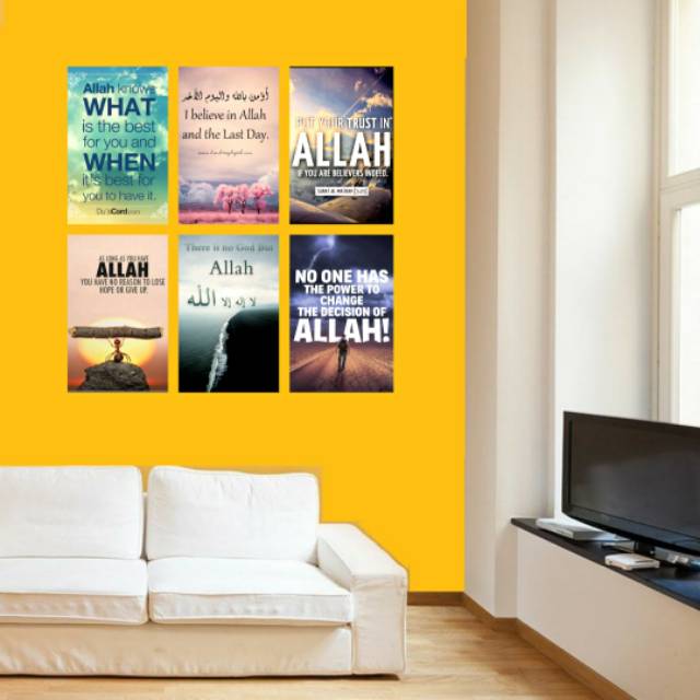 Hiasan Dinding Pengingat Keluarga kpd Nya Gambar Foto Lukisan non Frame