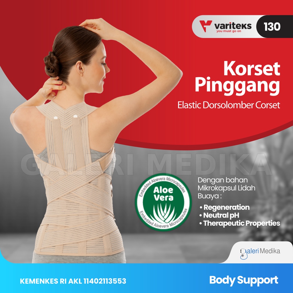 Korset Penegak Punggung Variteks 130 Elastic Dorsolomber Corset - Mengobati Kelainan Bentuk Tulang