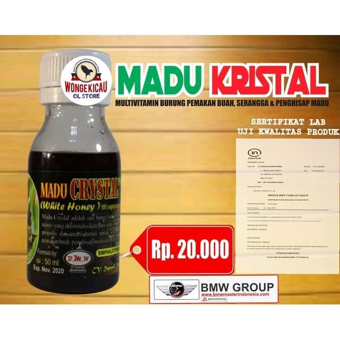 MADU CRYSTAL/Vitamin Burung/Pakan Burung/Suplemen Burung