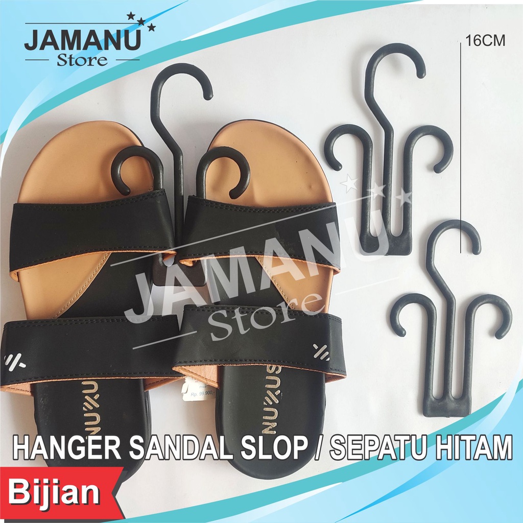 Hanger Sandal Slop Sepatu Berkualitas Hitam Perbiji