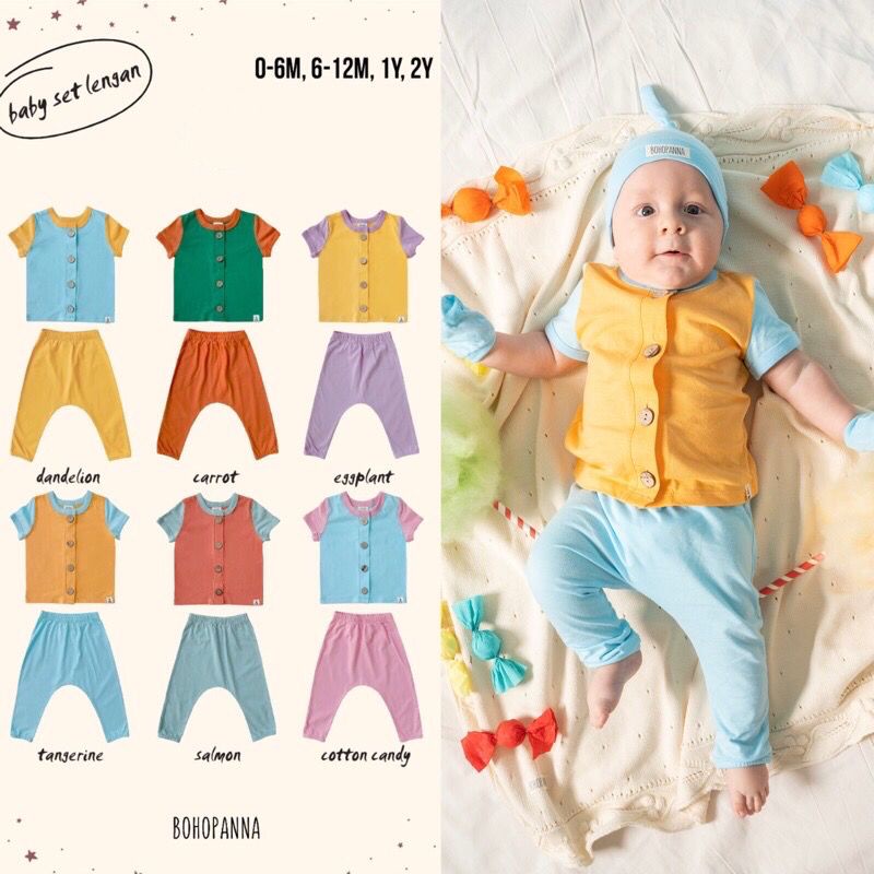 Bohopanna Baby  Set Lengan New Colour