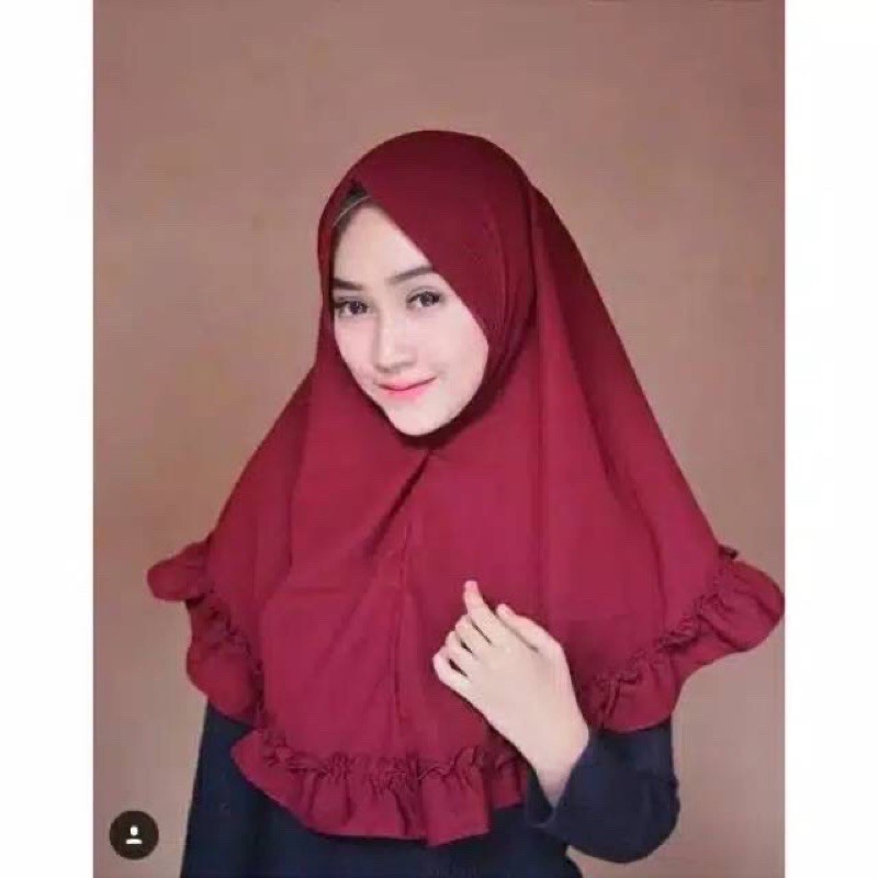 (CUCI GUDANG) Khimar rempel kriwil / Hijab instan