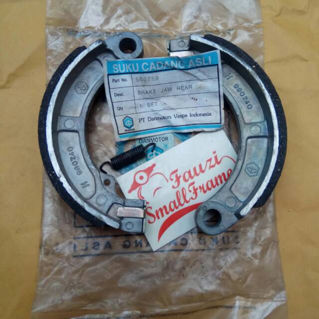 kampas rem belakang vespa super.strada.ps ring 8 danmotor