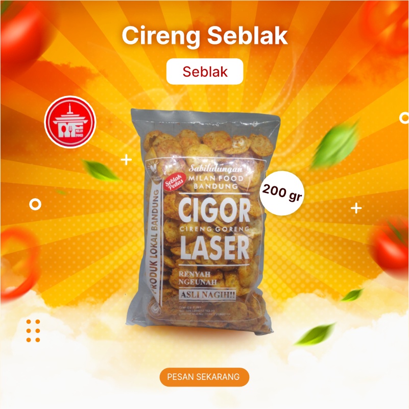 

Kripik Cireng Seblak Pedas Milan Food 200gr Kemasan Bantal Cemilan Makanan Ringan Gurih Bandung