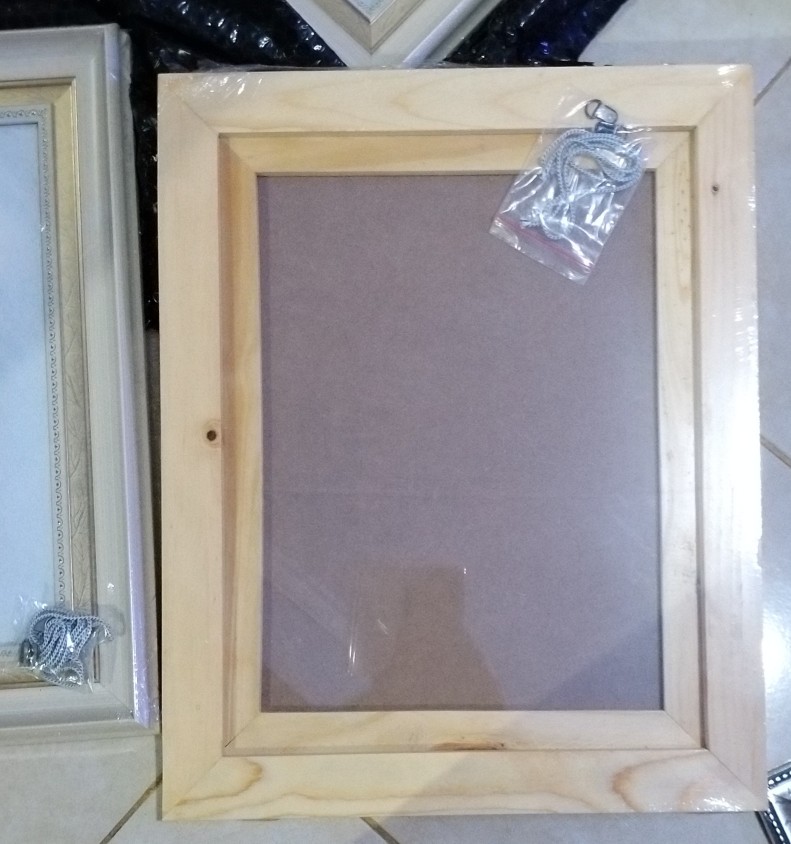 Frame Bingkai Pigura Foto 12r 30x40 Cm Ukir Double Linen