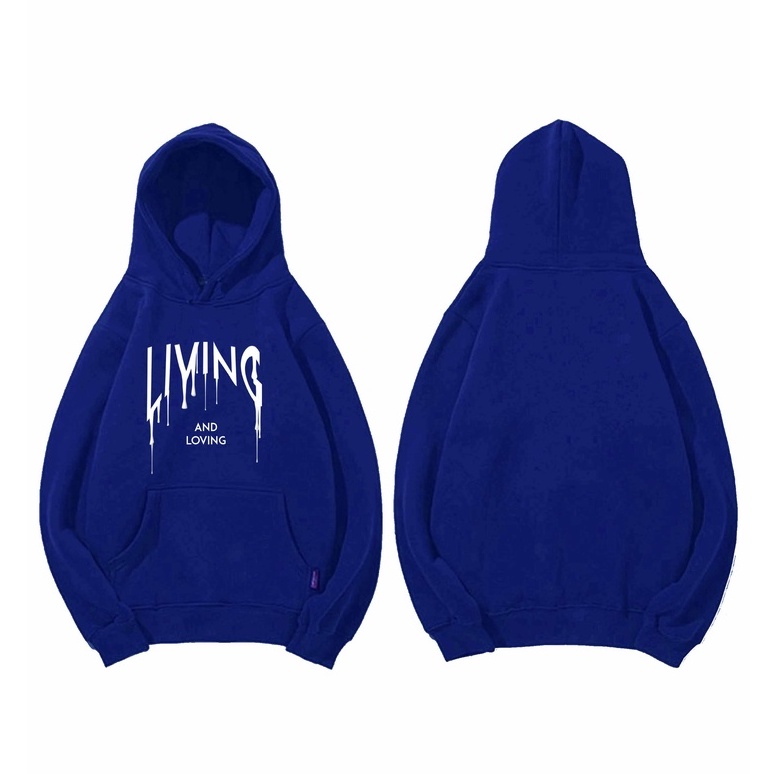 Hoodie Living and Loving Sweater Pria Fleece Size M - XXL