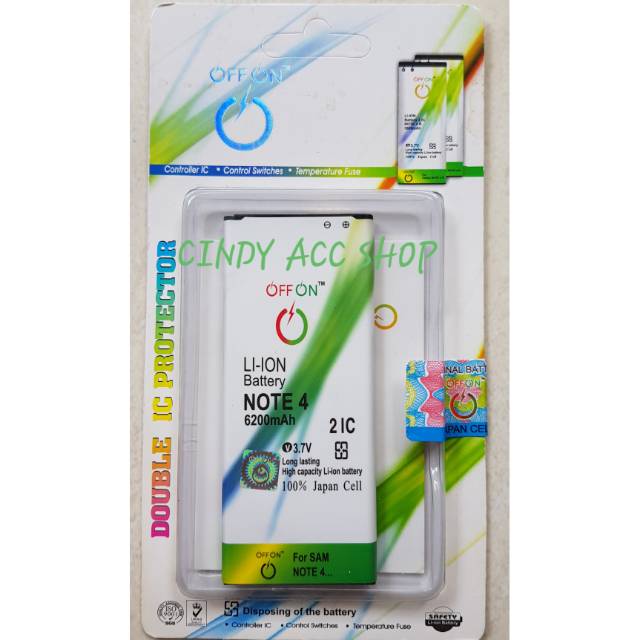 Baterai Battery Batre Samsung Note 4 N9100 Doublepower