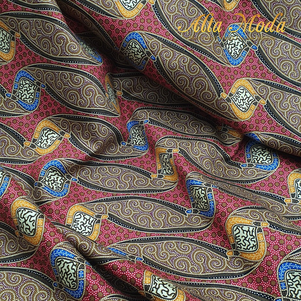 

Alta Moda Batik Katun Motif Parang Merah Coklat - Tradisional (1M)