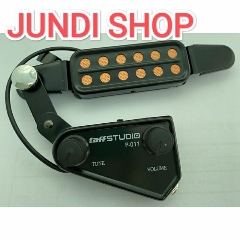 TaffSTUDIO Spul Mic Guitar Pickup Gitar Akustik 12 Hole with Volume Tone Control - P-011