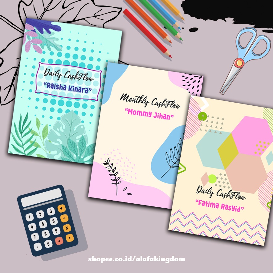 

Financial Planner / Buku Catatan Keuangan Keluarga Harian & Bulanan