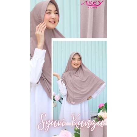 Jilbab Khimar Instan Simple Syari Kanza Ori Arey