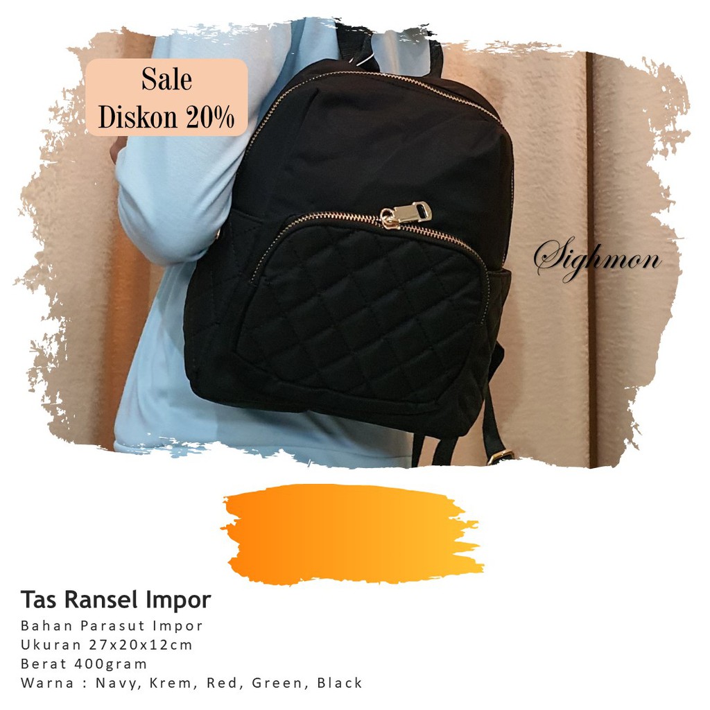 Tas Ransel Wanita Impor Sighmon 60625