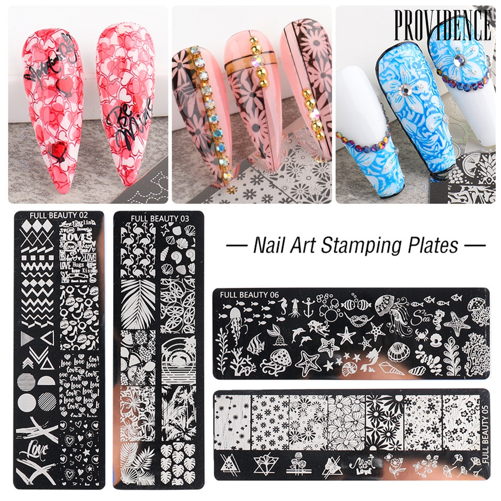 Providence Plat Stempel Kuku Diy Bahan Stainless Steel Untuk Nail Art