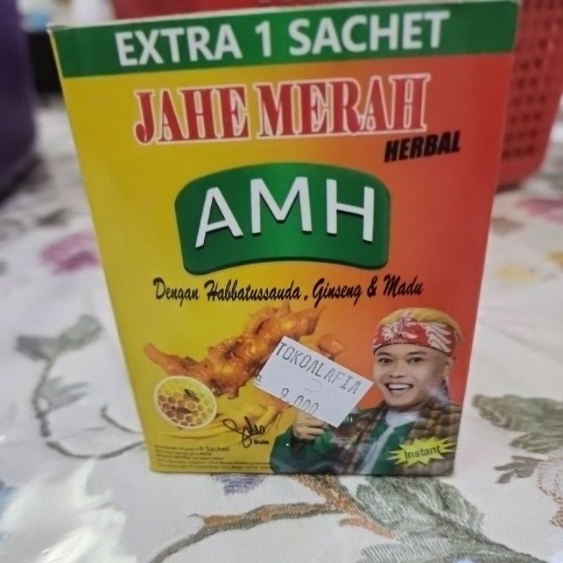 

Jahe Merah Herbal AMH dengan Habbatussauda,gingseng dan madu