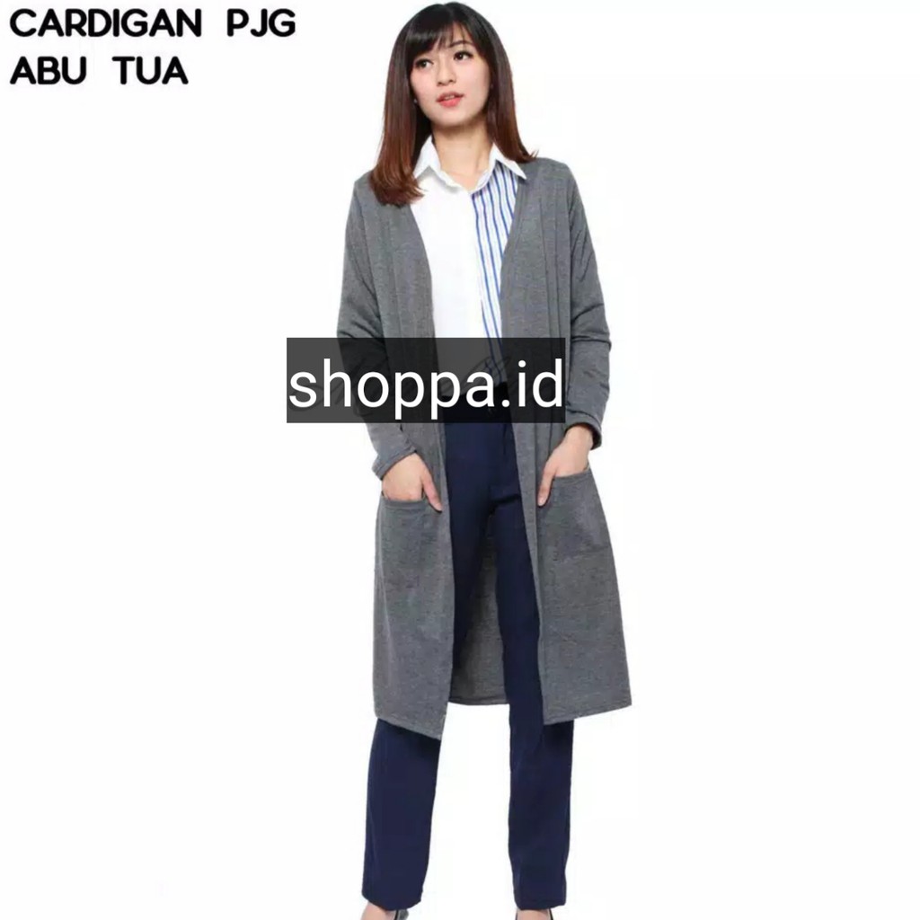Long Cardigan Wanita Murah Cardigan Jumbo Polos Cewek