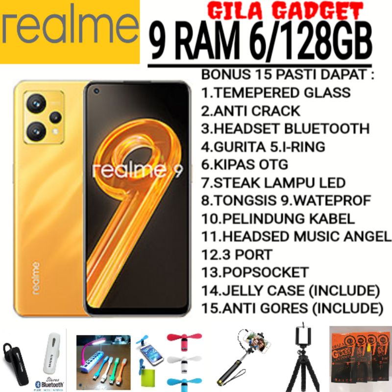 REALME 9 RAM 6/128 GB GARANSI RESMI