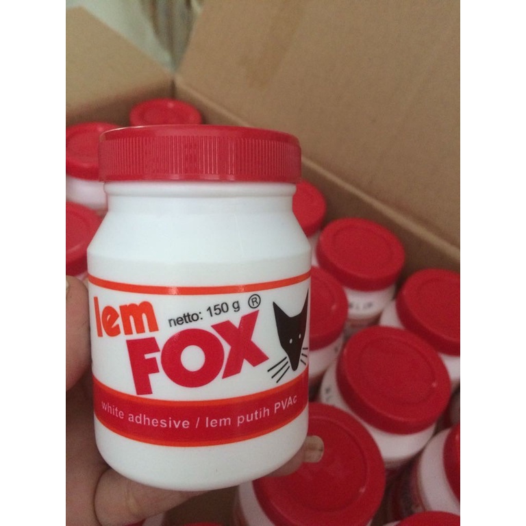 

Lem Fox 150gr/Lem Putih PVAC/Slime/White Adhesive/Lem Kayu