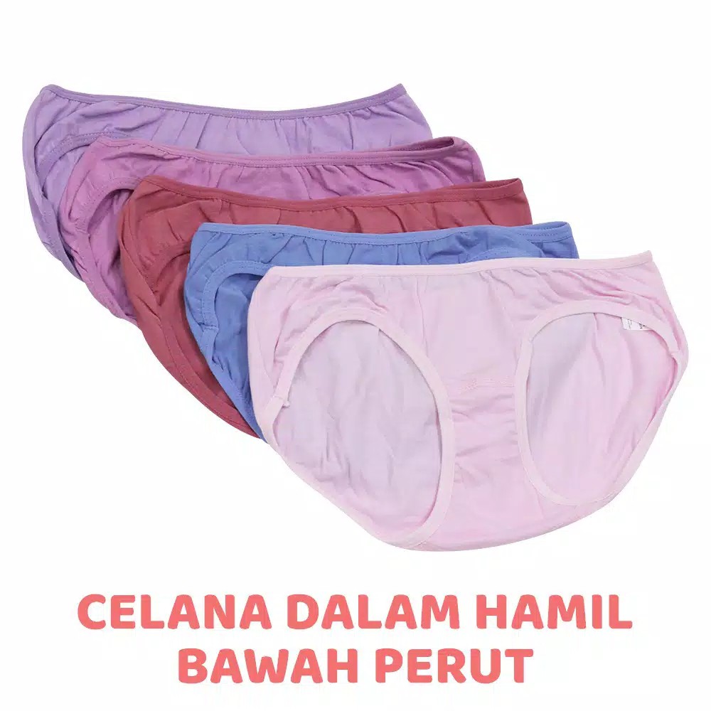 Celana Hamil Hipster Dibawah Perut Nyaman Melar Katun Serap keringat