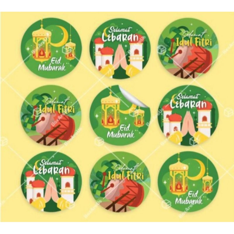 Jual Sticker Lebaran Stiker Label Idul Fitri Toples Kue Kering Hiasan