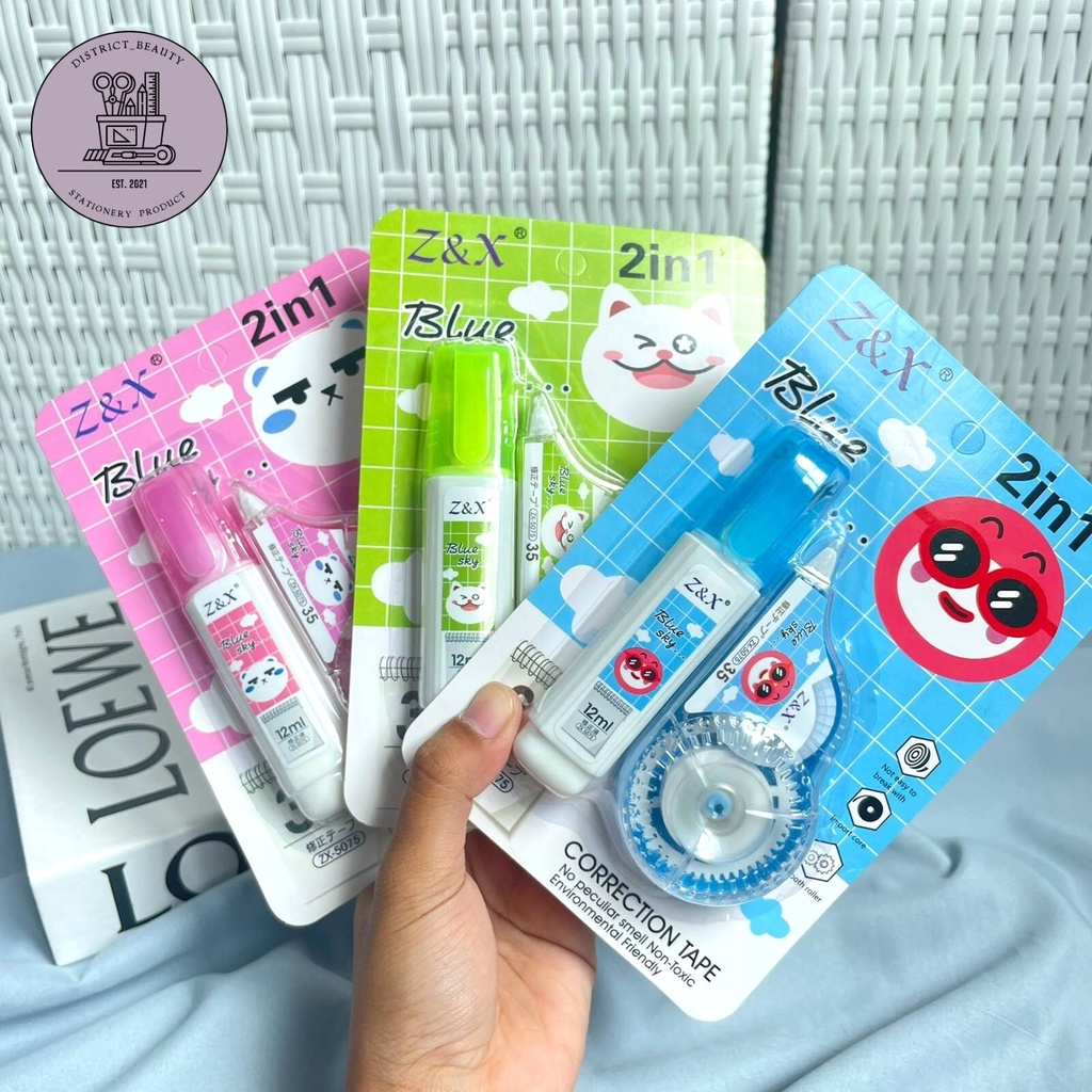 

PAKET TIP EX 2 IN 1 TIP X CAIR PENGHAPUS PULPEN TIP X ROLL KERTAS