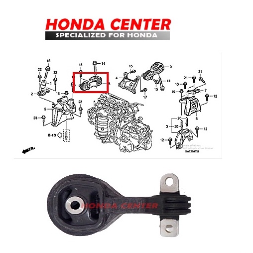 engine mounting gantungan mesin pangkuan mesin kaki mesin kanan atas crv re gen3 2007 2008 2009 2010 2011 2012 50880-SWA-A81