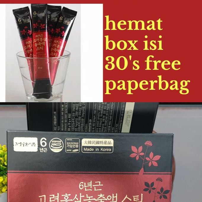 Red Ginseng 6 Year Korea / Red Ginseng Sachet Korea Box 30S Terlaris