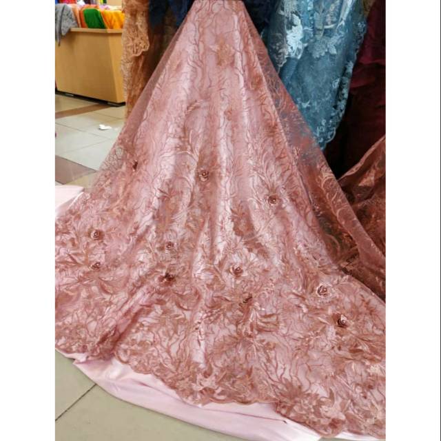 Bahan Kain Tile 3D Motif Merambat