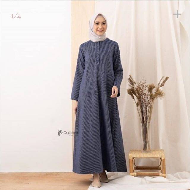 PINTSTRIPES DRESS DENIM PULCHRA GALLERY