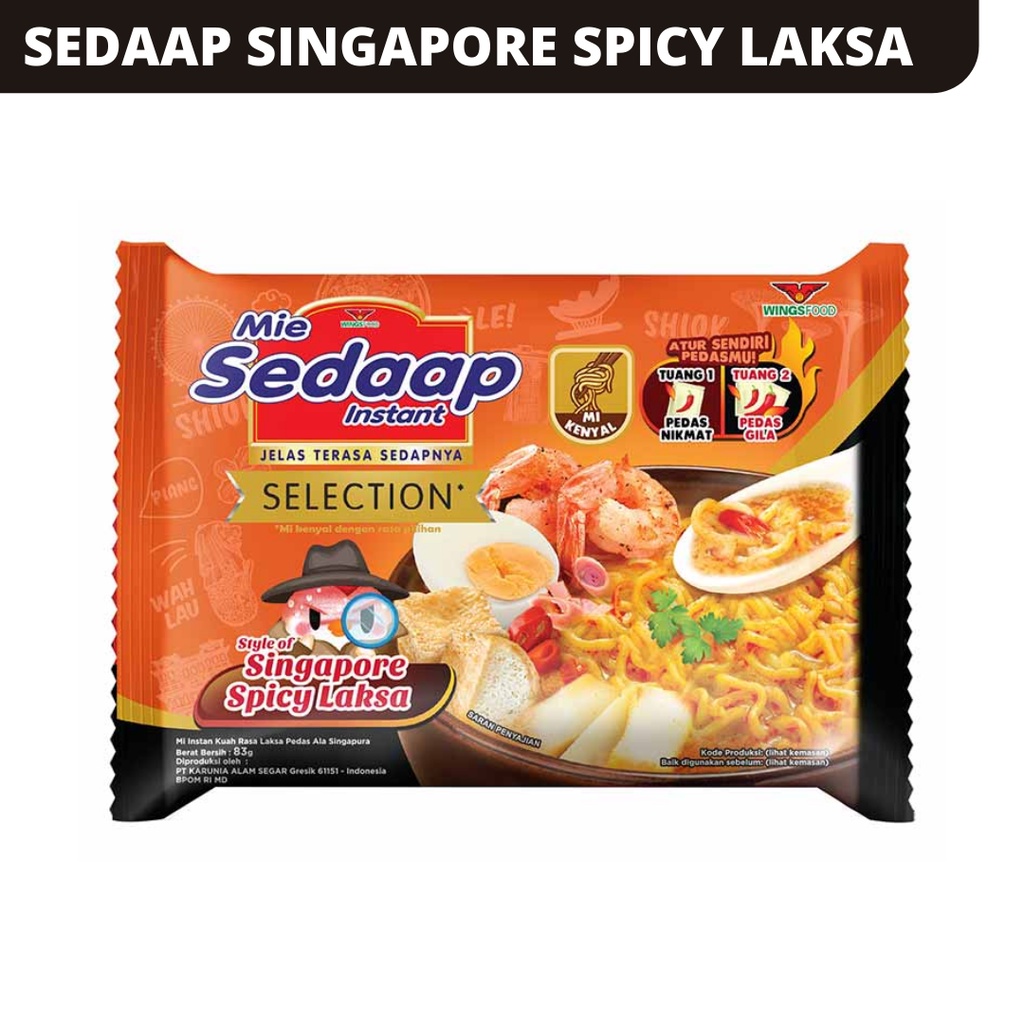 

MIE SEDAAP SINGAPORE SPICY LAKSA 83GR