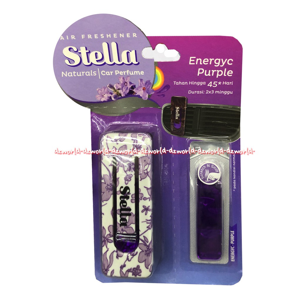 Stella Energy Purple 45 Hari Pengharum Mobil Stella Air Freshener Naturals Car Perfume dengan alat