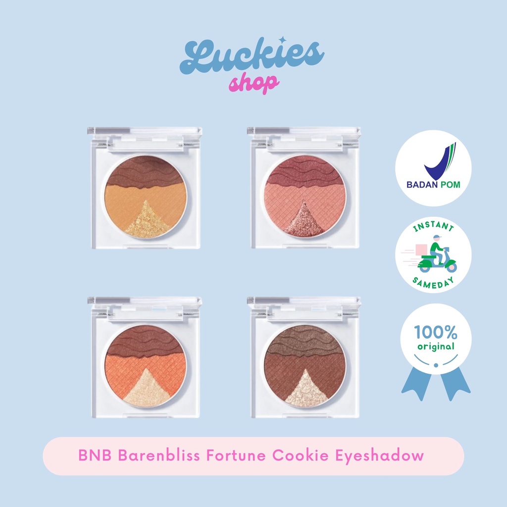 BPOM BNB Barenbliss Fortune Cookie Eyeshadow Kosmetik Korea Eyes Pallete Make Up Natural Pigmented Tahan Lama Eye Shadow