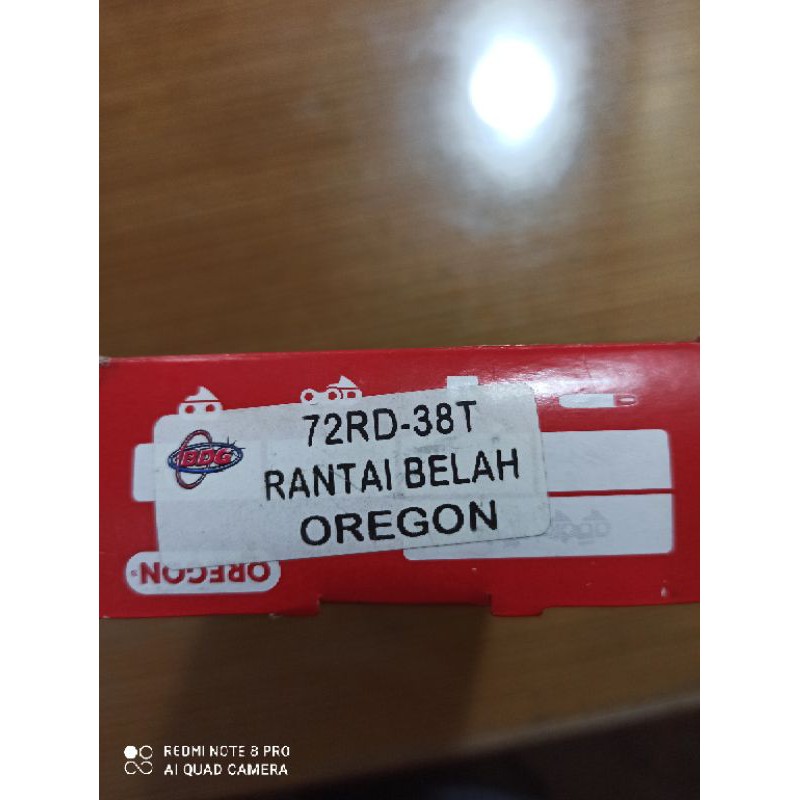 Rantai Chainsaw Senso 72x38 Oregon Asli Belah untuk Bar 22" inch