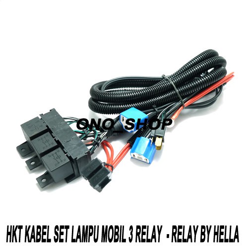 HKT Kabel Set Lampu Mobil 3 Relay - Relay by Hella