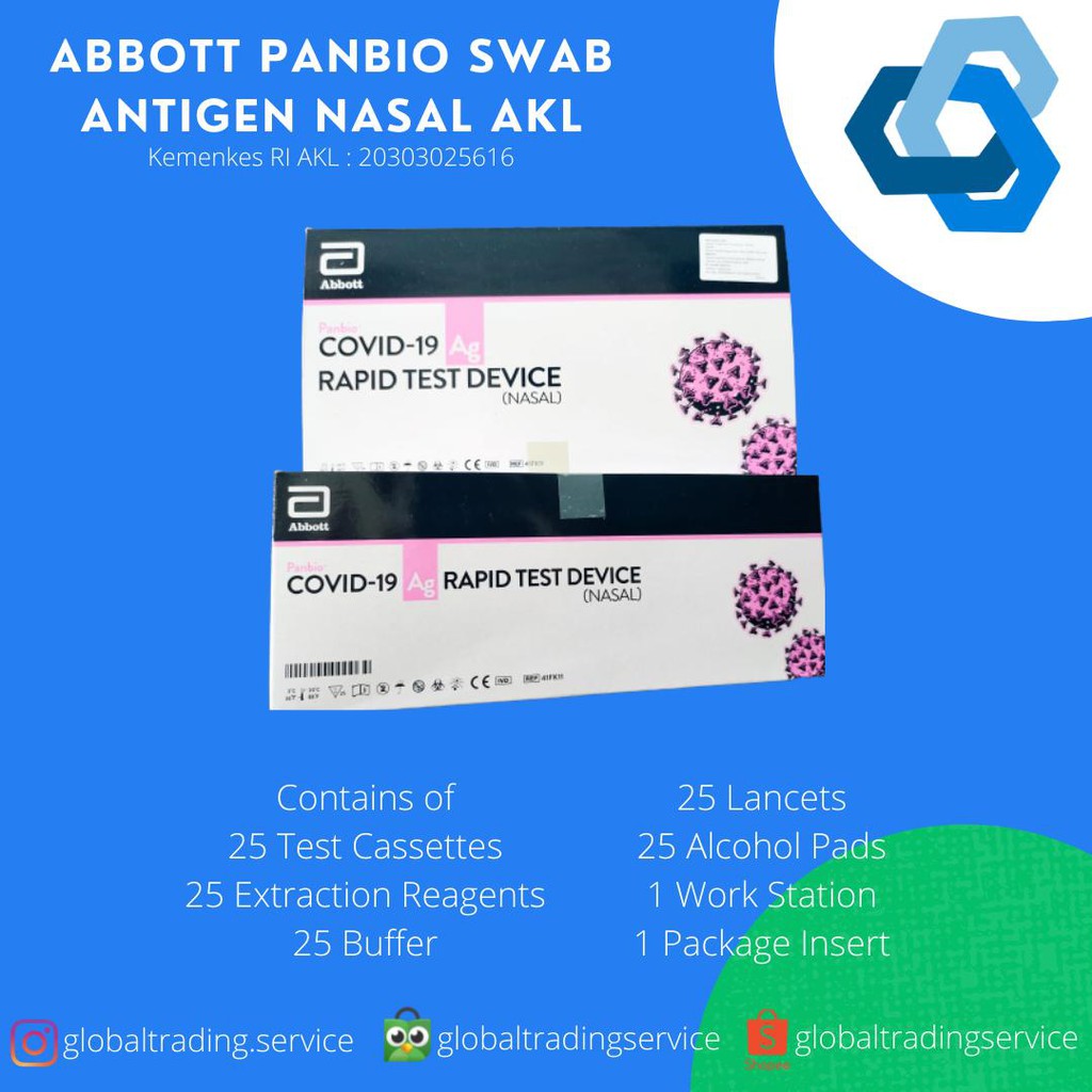 alat test swab antigen hidung akl isi 25 pcs