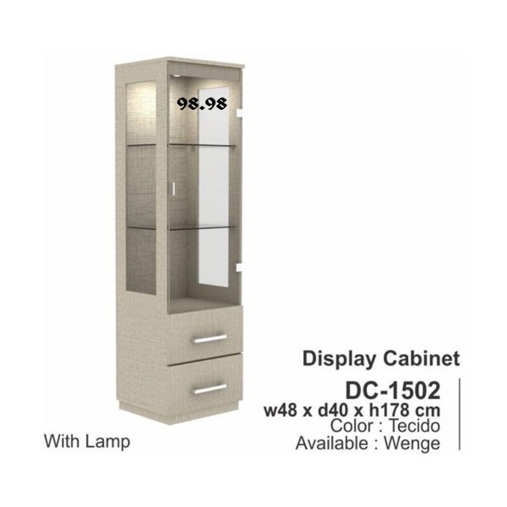 EXPO Display Cabinet DC-1502 - Lemari Hias Minimalis - Lemari Hias Kaca Ruang Tamu - Medan