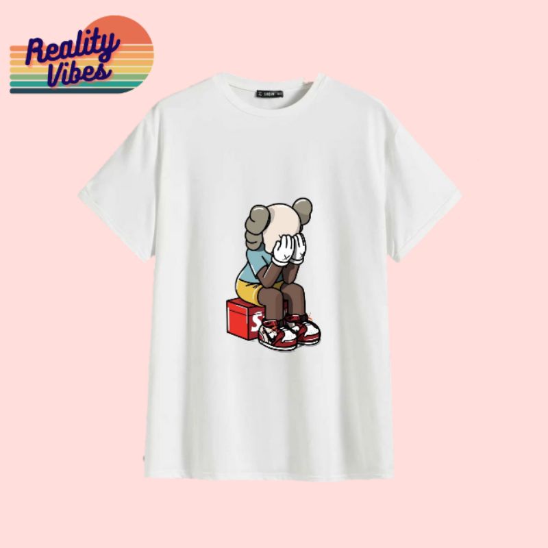 KAOS KAWS X UNIQLO | T SHIRT UNIQLO | BAJU PUTIH UNISEX