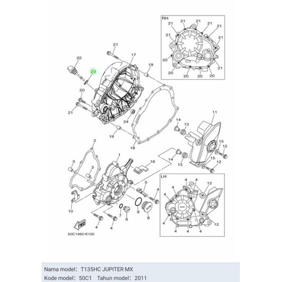 ORING TUTUP OLI ATAS JUPITER MX NEW ASLI ORI YAMAHA 93210 19809