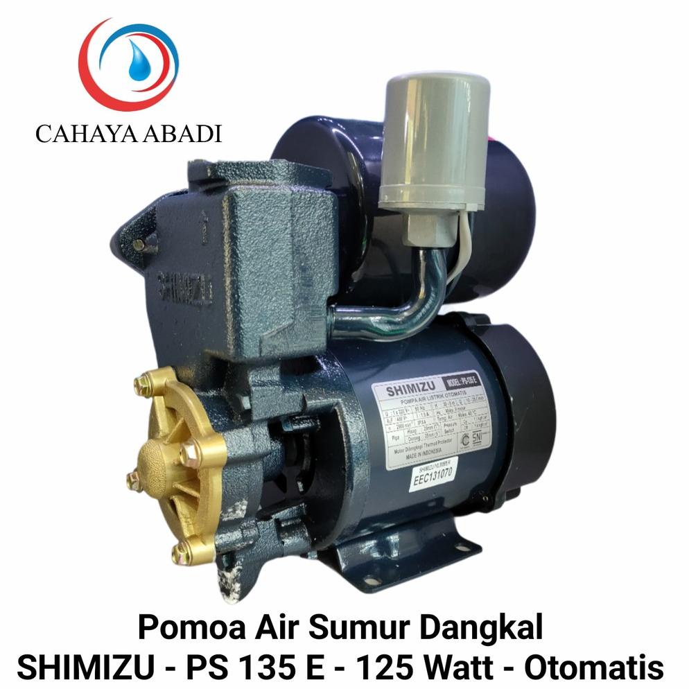 Pompa Air Shimizu - Ps 135 E - 125 Watt - Otomatis - Pompa Air Sumur Dangkal