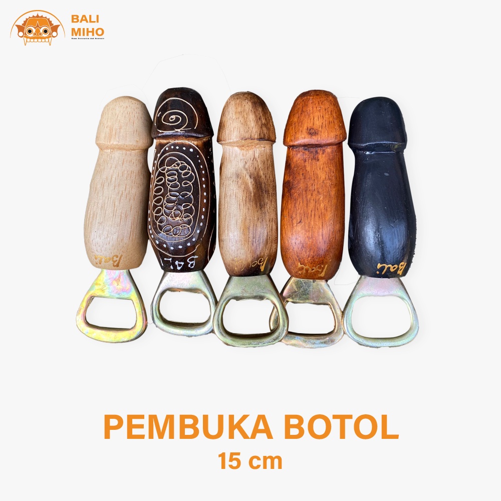 Pembuka Botol L0l0k - Botol Opener Bali - Pembuka Kaleng - Kerajinan L0l0k Kayu - Pembuka Tutup Botol Kayu