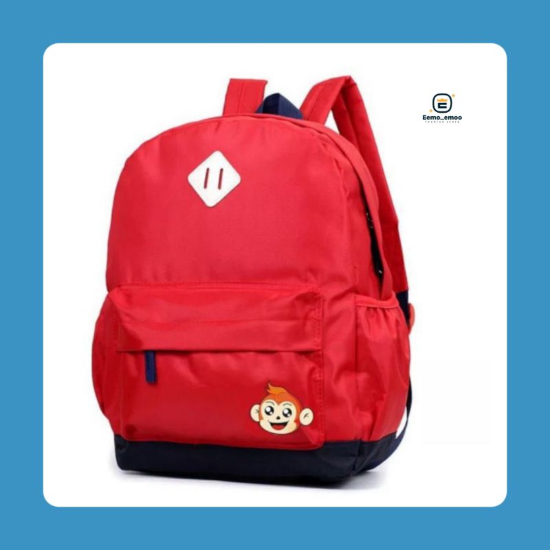 TAS RANSEL MONKEY ANAK SEKOLAH PAUD TK/SD LAKI-LAKI PEREMPUAN MOTIF LUCU KEKINIAN TAS ANAK MURAH EMOEMO