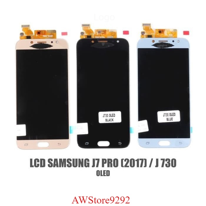 Layar Sentuh LCD TS Touchscreen Fullset Samsung J7 PRO 2017 J730 OLED BLACK BLUE GOLD