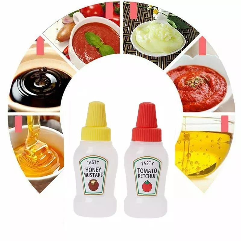 Botol Mini Saos Tomat Sambal Kecap Mayonnaise Bekal Bento / Wadah Botol Mini Imut Lucu